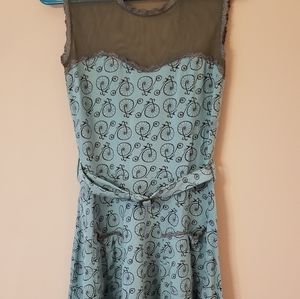 Effie's Heart Lace Dress w/ Bicycle Print Size S